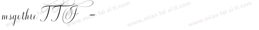msgothic TTF字体下载字体转换